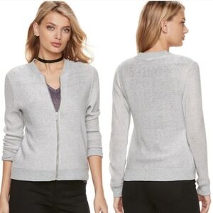 Juicy couture metalic silver bomber jacket